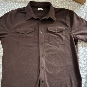 J. Crew Seaboard Soft Knit Shirt Espresso Men’s Size L NWOT